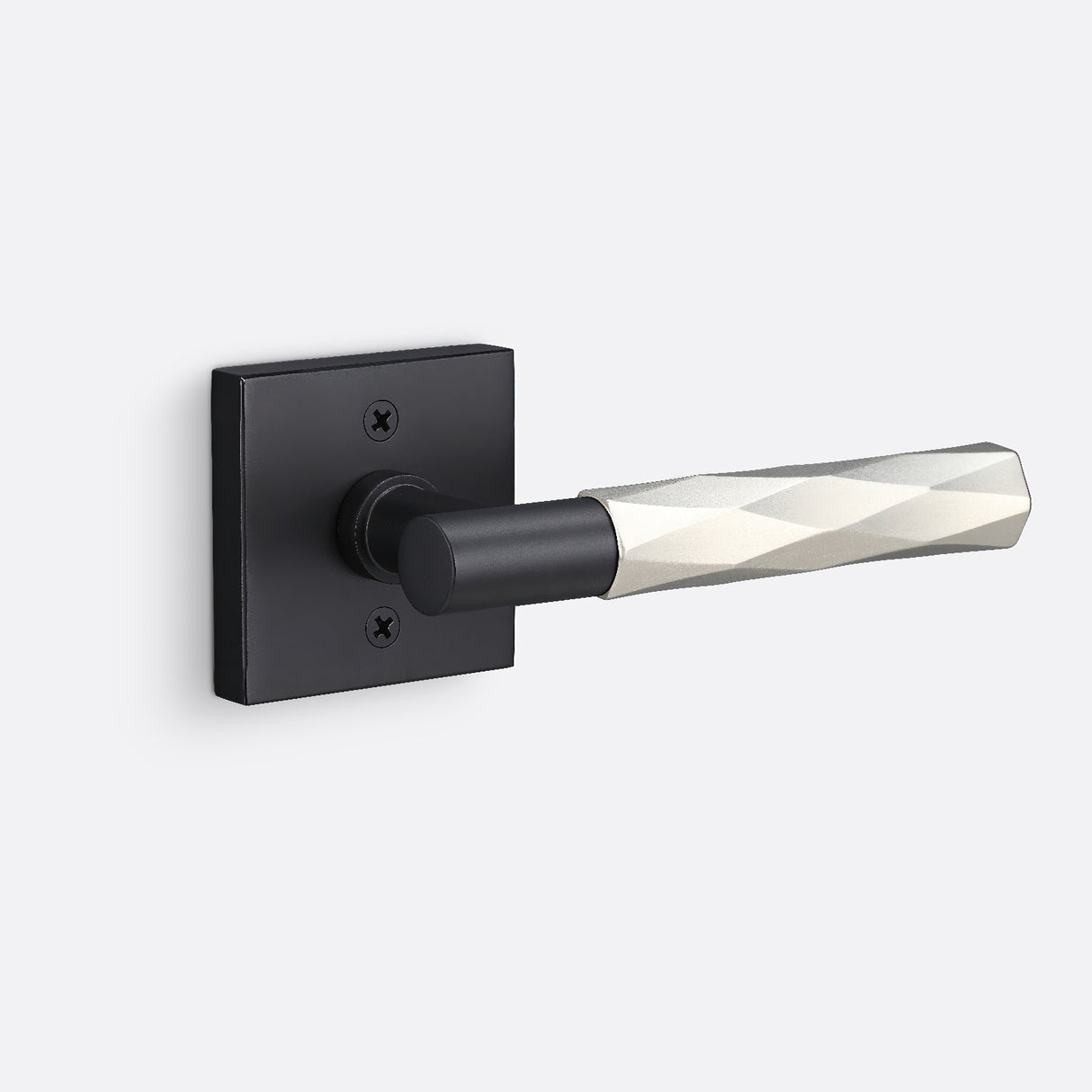 Sure-Loc AP100-SQ FBL GRIP-VT 15 flat black / satin nickel dummy door lever