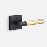 Sure-Loc AP100-SQ FBL GRIP-VT SB flat black / satin brass dummy door lever