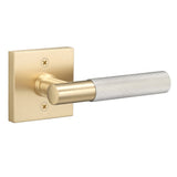 Sure-Loc AP100-SQ SB GRIP-KN 26 satin brass / polished chrome dummy door lever