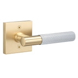 Sure-Loc AP100-SQ SB GRIP-SKN 26 satin brass / polished chrome dummy door lever
