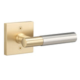 Sure-Loc AP100-SQ SB GRIP-SM 15 satin brass / satin nickel dummy door lever
