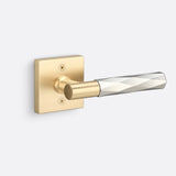 Sure-Loc AP100-SQ SB GRIP-VT 15 satin brass / satin nickel dummy door lever