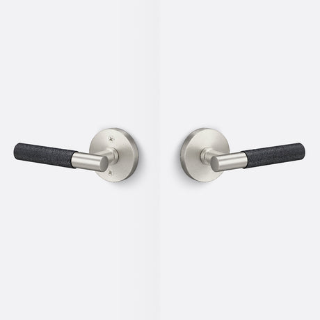 Sure-Loc AP101-RD 15 GRIP-KN FBL satin nickel / flat black passage door lever