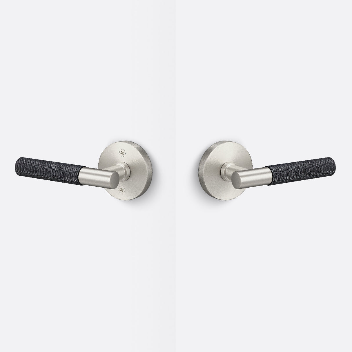 Sure-Loc AP101-RD 15 GRIP-KN FBL satin nickel / flat black passage door lever