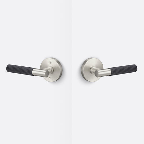 Sure-Loc AP101-RD 15 GRIP-SKN FBL satin nickel / flat black passage door lever