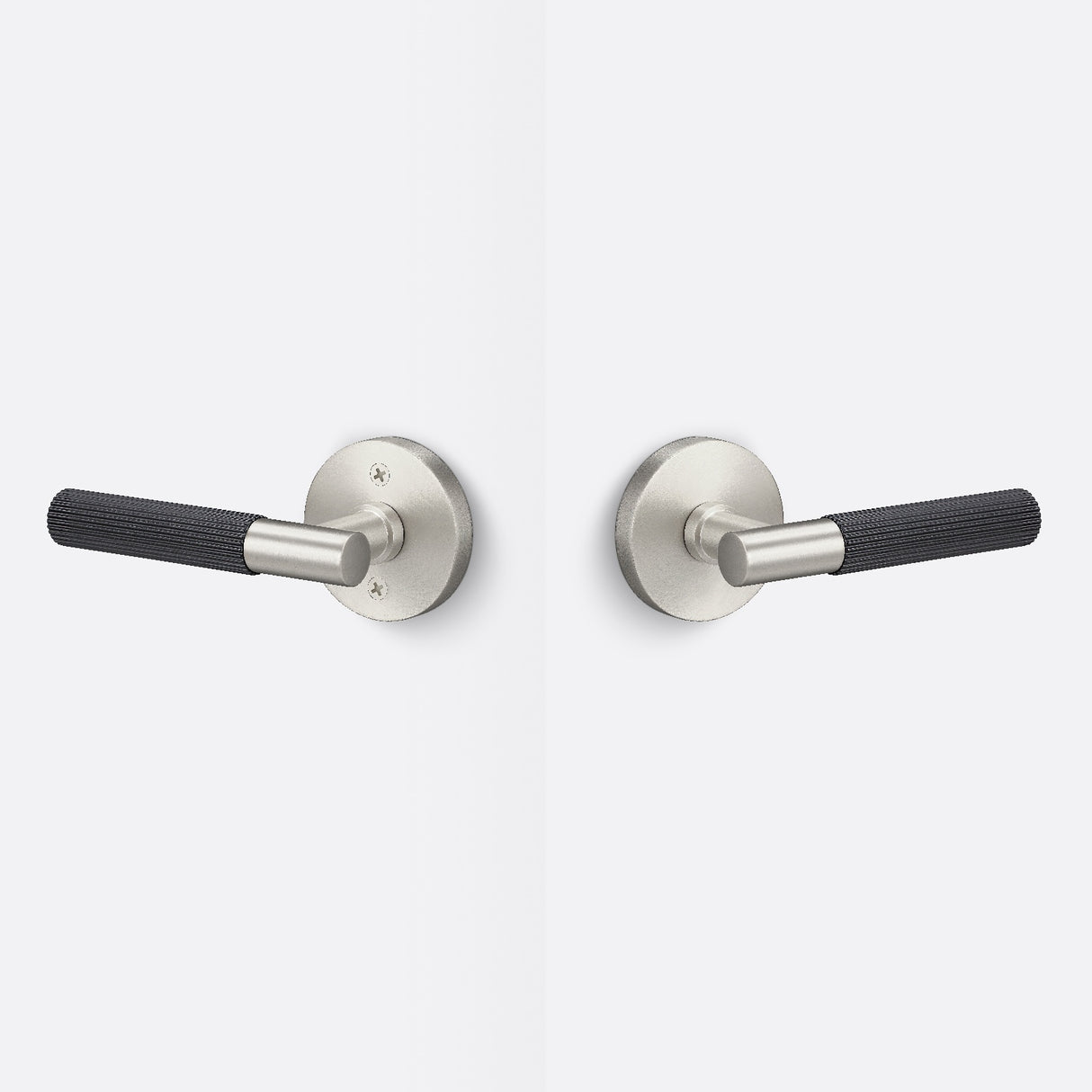 Sure-Loc AP101-RD 15 GRIP-SKN FBL satin nickel / flat black passage door lever