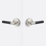 Sure-Loc AP101-RD 15 GRIP-SKN FBL satin nickel / flat black passage door lever