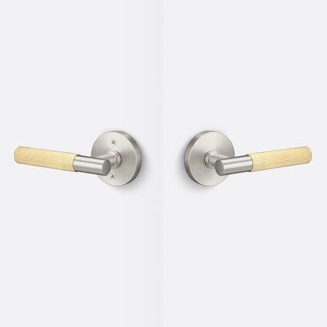 Sure-Loc AP101-RD 15 GRIP-SKN SB satin nickel / satin brass passage door lever