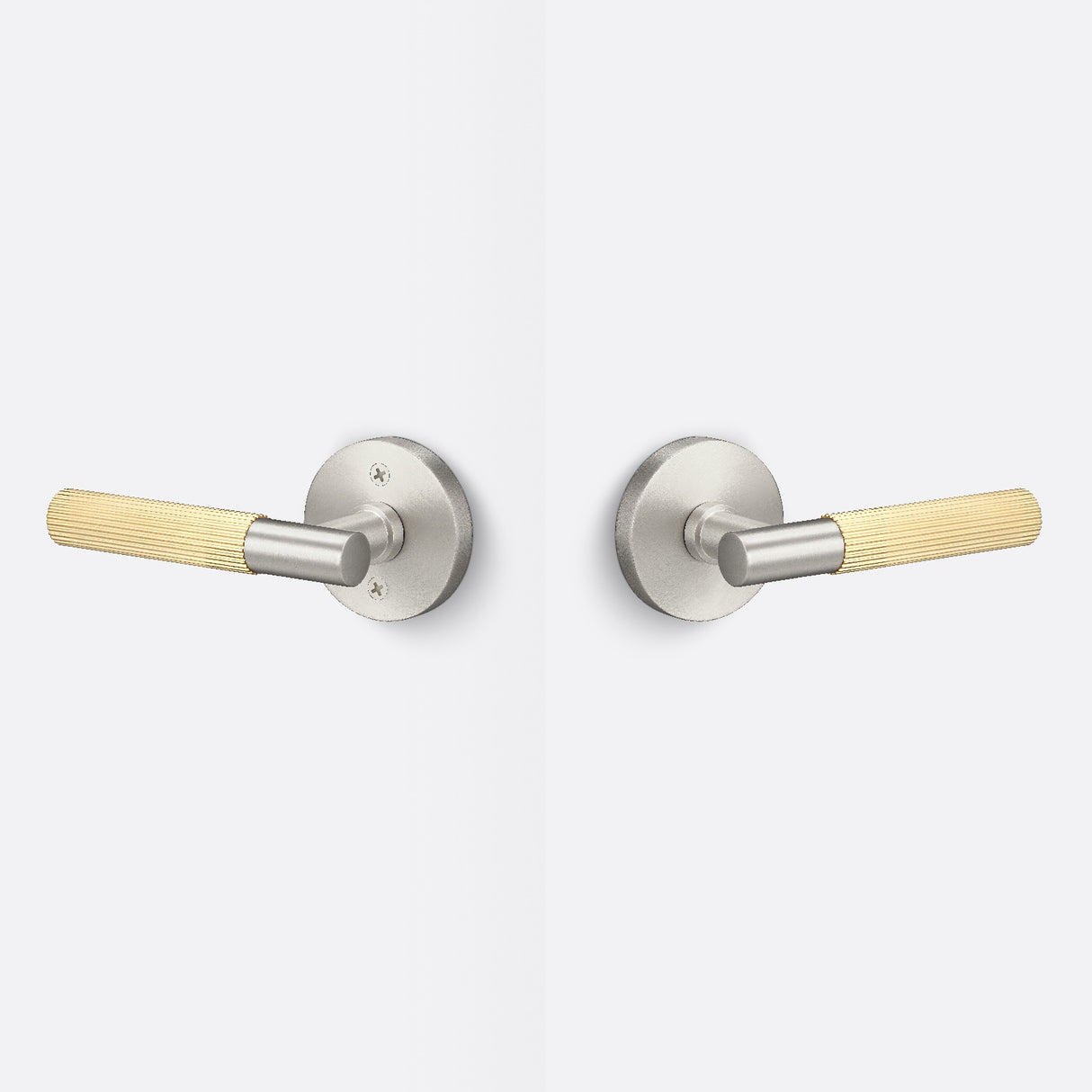 Sure-Loc AP101-RD 15 GRIP-SKN SB satin nickel / satin brass passage door lever