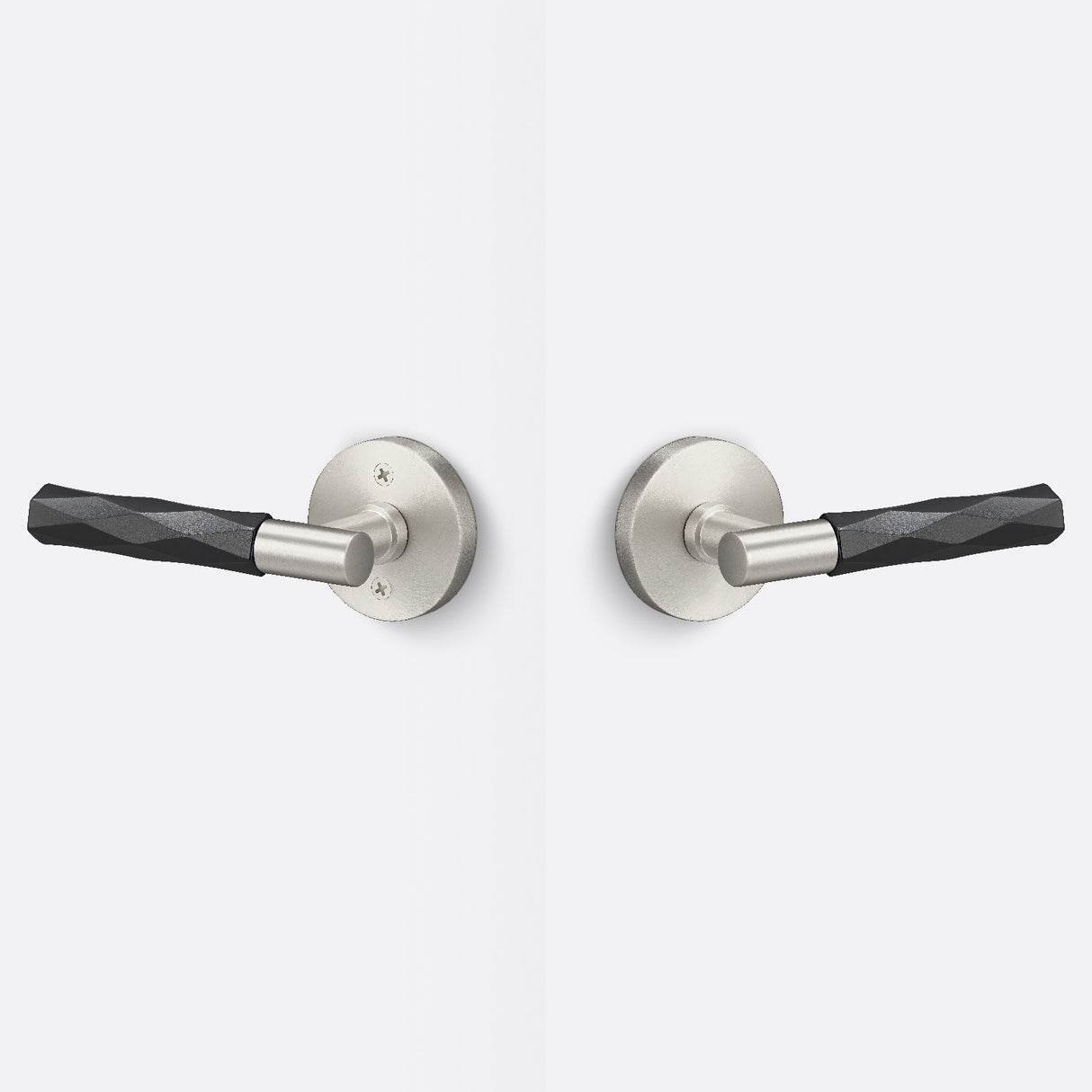 Sure-Loc AP101-RD 15 GRIP-VT FBL satin nickel / flat black passage door lever