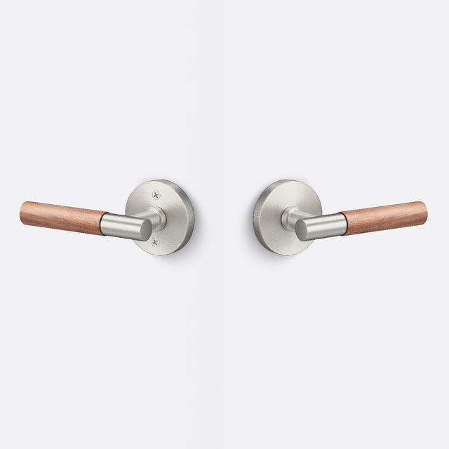 Sure-Loc AP101-RD 15 GRIP-WN satin nickel / walnut passage door lever