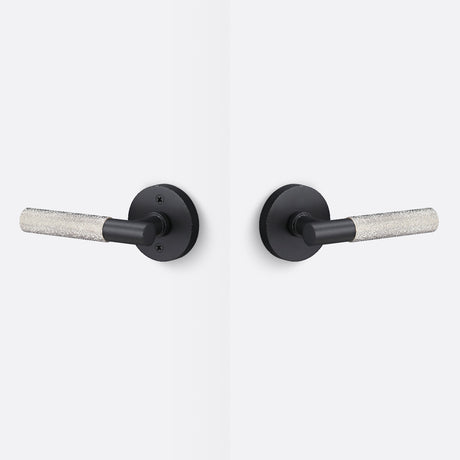Sure-Loc AP101-RD FBL GRIP-KN 15 flat black / satin nickel passage door lever