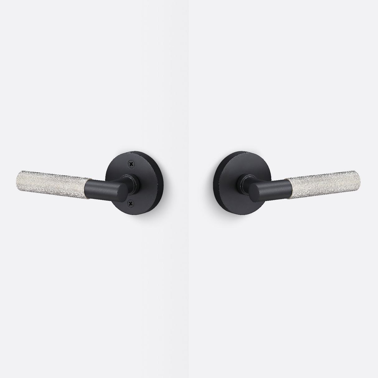Sure-Loc AP101-RD FBL GRIP-KN 15 flat black / satin nickel passage door lever