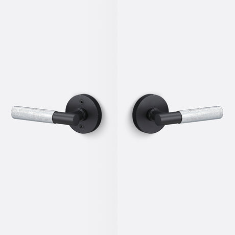 Sure-Loc AP101-RD FBL GRIP-KN 26 flat black / polished chrome passage door lever