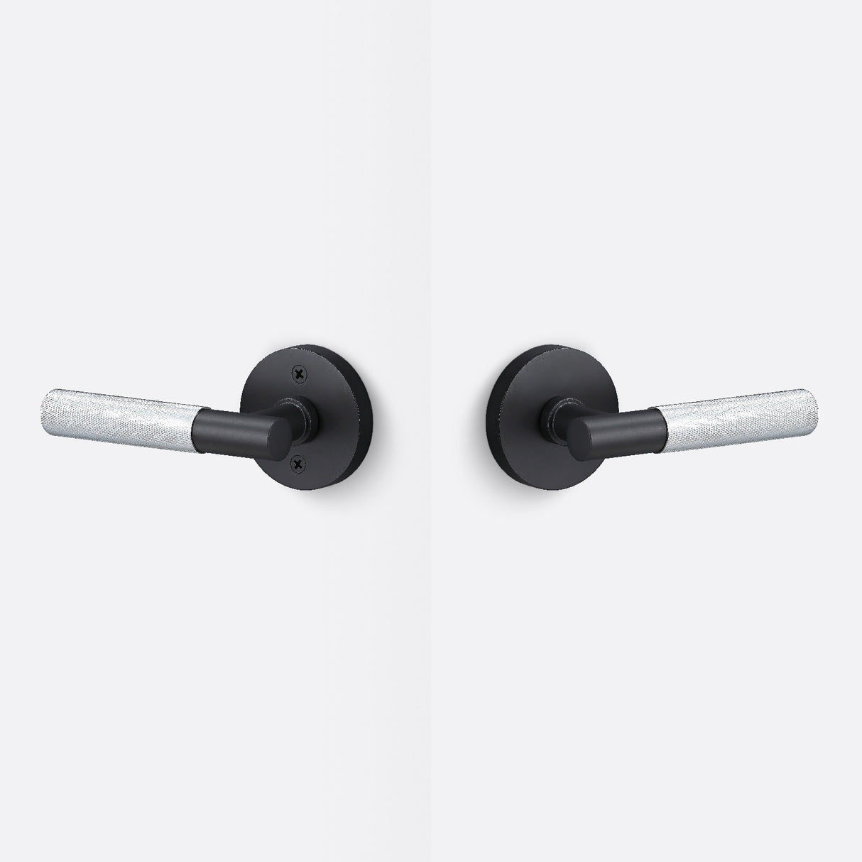 Sure-Loc AP101-RD FBL GRIP-KN 26 flat black / polished chrome passage door lever