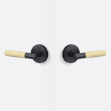 Sure-Loc AP101-RD FBL GRIP-KN SB flat black / satin brass passage door lever