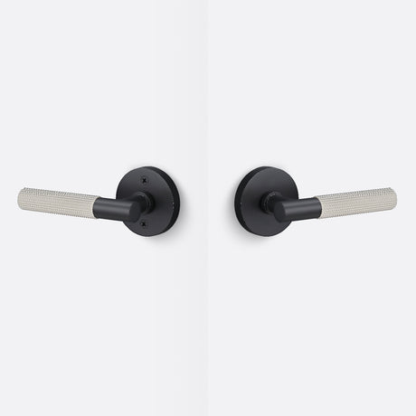 Sure-Loc AP101-RD FBL GRIP-SKN 15 flat black / satin nickel passage door lever