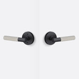 Sure-Loc AP101-RD FBL GRIP-SKN 15 flat black / satin nickel passage door lever