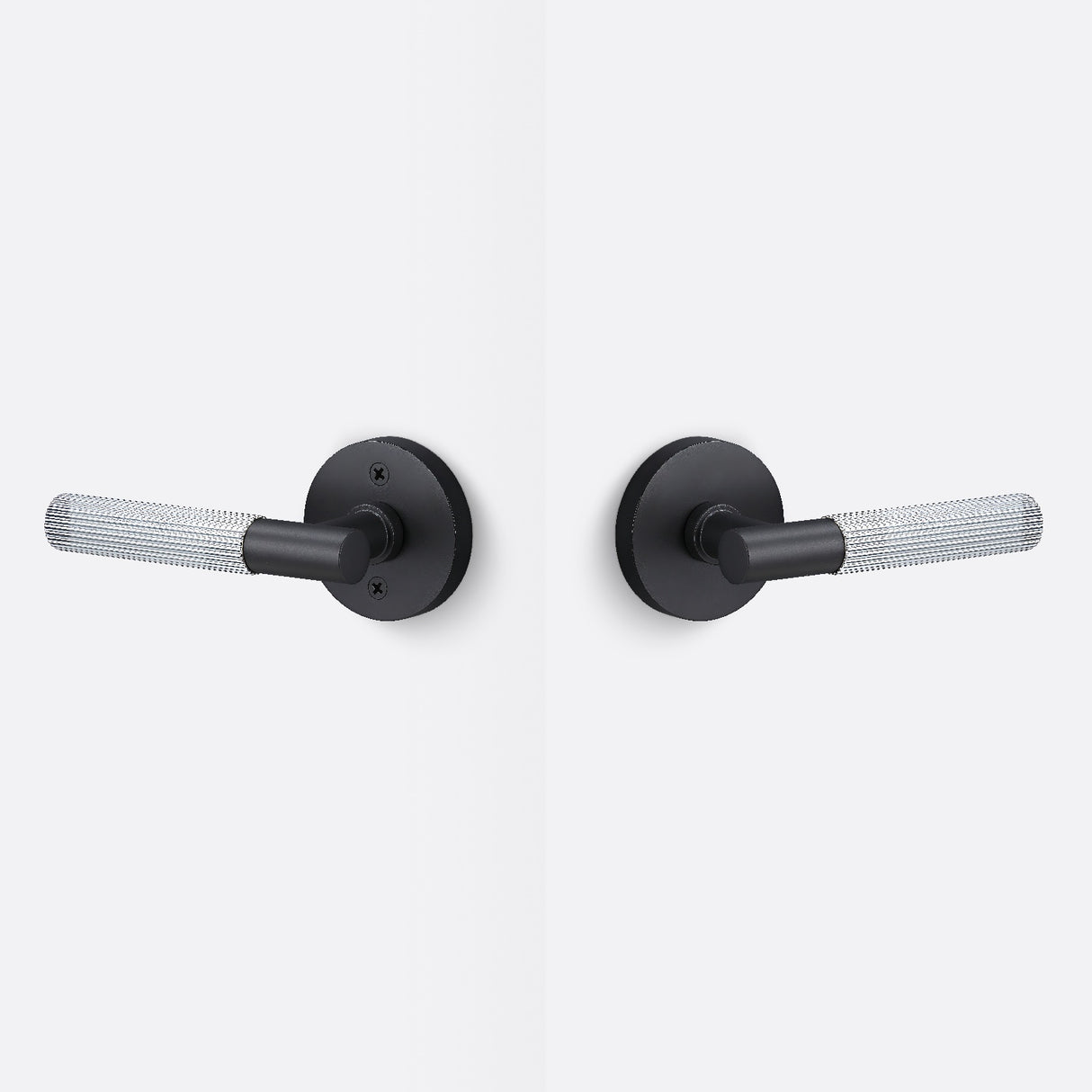 Sure-Loc AP101-RD FBL GRIP-SKN 26 flat black / polished chrome passage door lever