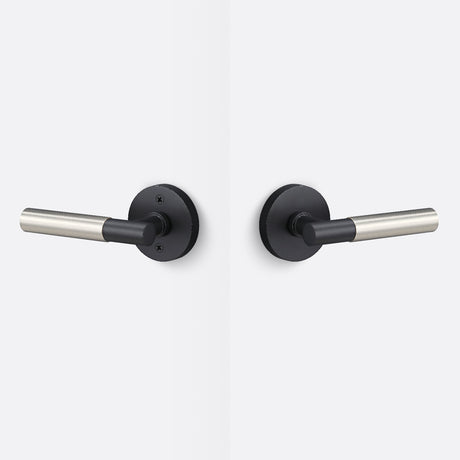 Sure-Loc AP101-RD FBL GRIP-SM 15 flat black / satin nickel passage door lever
