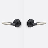 Sure-Loc AP101-RD FBL GRIP-SM 15 flat black / satin nickel passage door lever