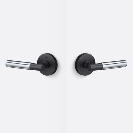 Sure-Loc AP101-RD FBL GRIP-SM 26 flat black / polished chrome passage door lever
