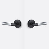 Sure-Loc AP101-RD FBL GRIP-SM 26 flat black / polished chrome passage door lever