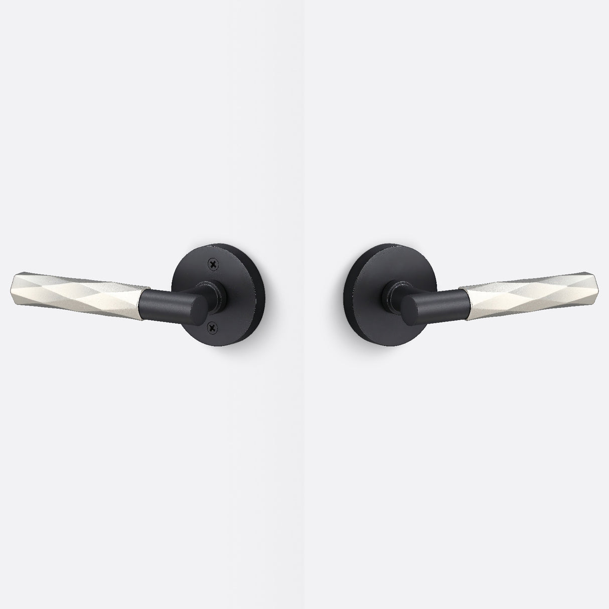 Sure-Loc AP101-RD FBL GRIP-VT 15 flat black / satin nickel passage door lever