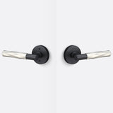 Sure-Loc AP101-RD FBL GRIP-VT 15 flat black / satin nickel passage door lever