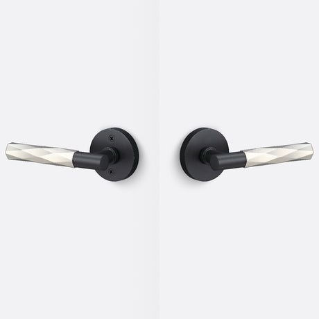 Sure-Loc AP101-RD FBL GRIP-VT 15 flat black / satin nickel passage door lever