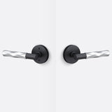 Sure-Loc AP101-RD FBL GRIP-VT 26 flat black / polished chrome passage door lever