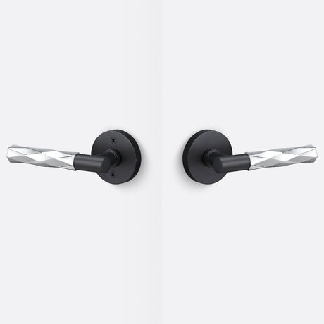 Sure-Loc AP101-RD FBL GRIP-VT 26 flat black / polished chrome passage door lever