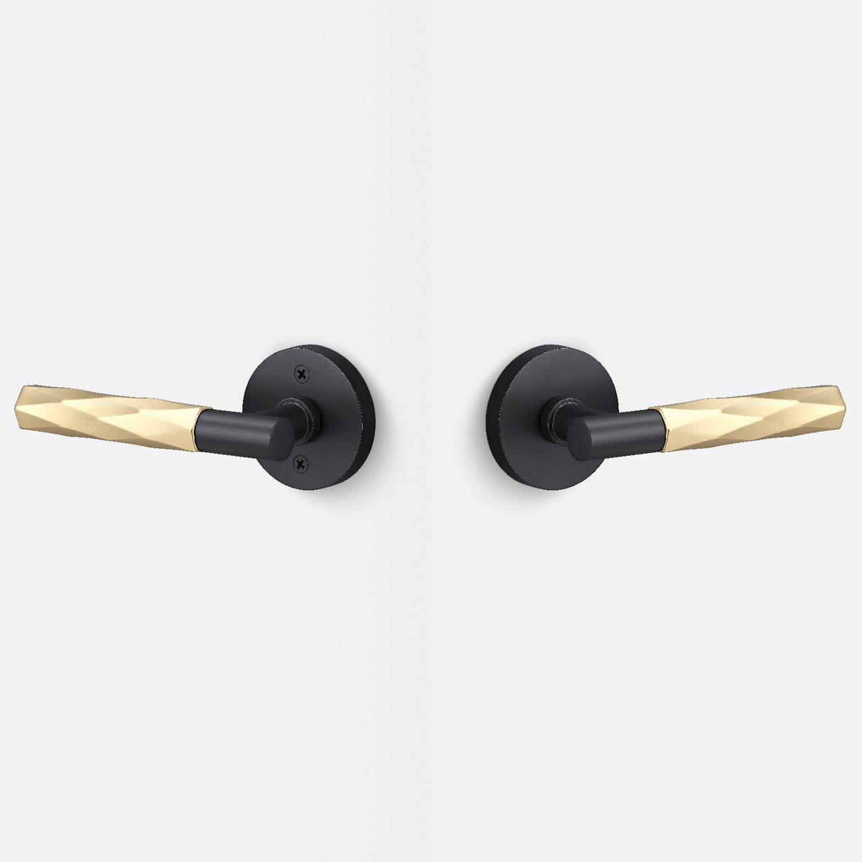 Sure-Loc AP101-RD FBL GRIP-VT SB flat black / satin brass passage door lever