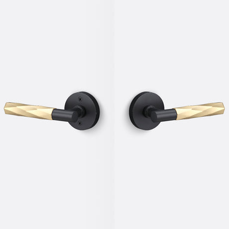 Sure-Loc AP101-RD FBL GRIP-VT SB flat black / satin brass passage door lever