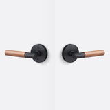 Sure-Loc AP101-RD FBL GRIP-WN flat black / walnut passage door lever