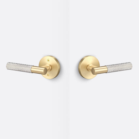 Sure-Loc AP101-RD SB GRIP-KN 15 satin brass / satin nickel passage door lever