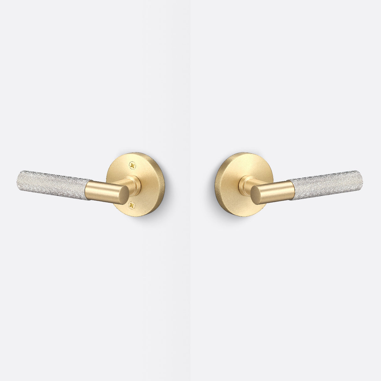 Sure-Loc AP101-RD SB GRIP-KN 15 satin brass / satin nickel passage door lever