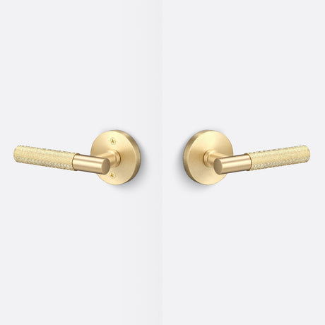 Sure-Loc AP101-RD SB GRIP-KN SB satin brass passage door lever
