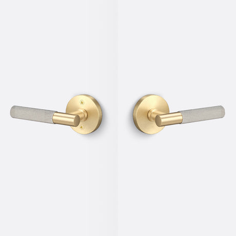 Sure-Loc AP101-RD SB GRIP-SKN 15 satin brass / satin nickel passage door lever