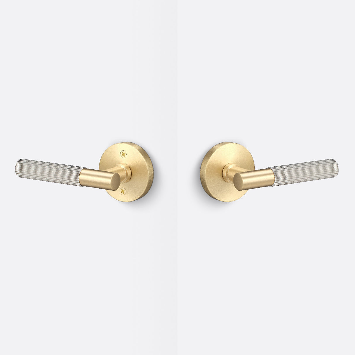 Sure-Loc AP101-RD SB GRIP-SKN 15 satin brass / satin nickel passage door lever