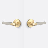 Sure-Loc AP101-RD SB GRIP-SKN 15 satin brass / satin nickel passage door lever
