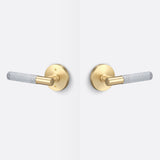 Sure-Loc AP101-RD SB GRIP-SKN 26 satin brass / polished chrome passage door lever