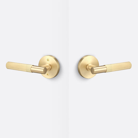 Sure-Loc AP101-RD SB GRIP-SKN SB satin brass passage door lever