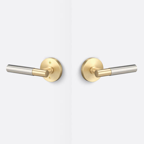 Sure-Loc AP101-RD SB GRIP-SM 15 satin brass / satin nickel passage door lever