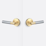 Sure-Loc AP101-RD SB GRIP-SM 26 satin brass / polished chrome passage door lever