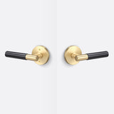 Sure-Loc AP101-RD SB GRIP-SM FBL satin brass / flat black passage door lever