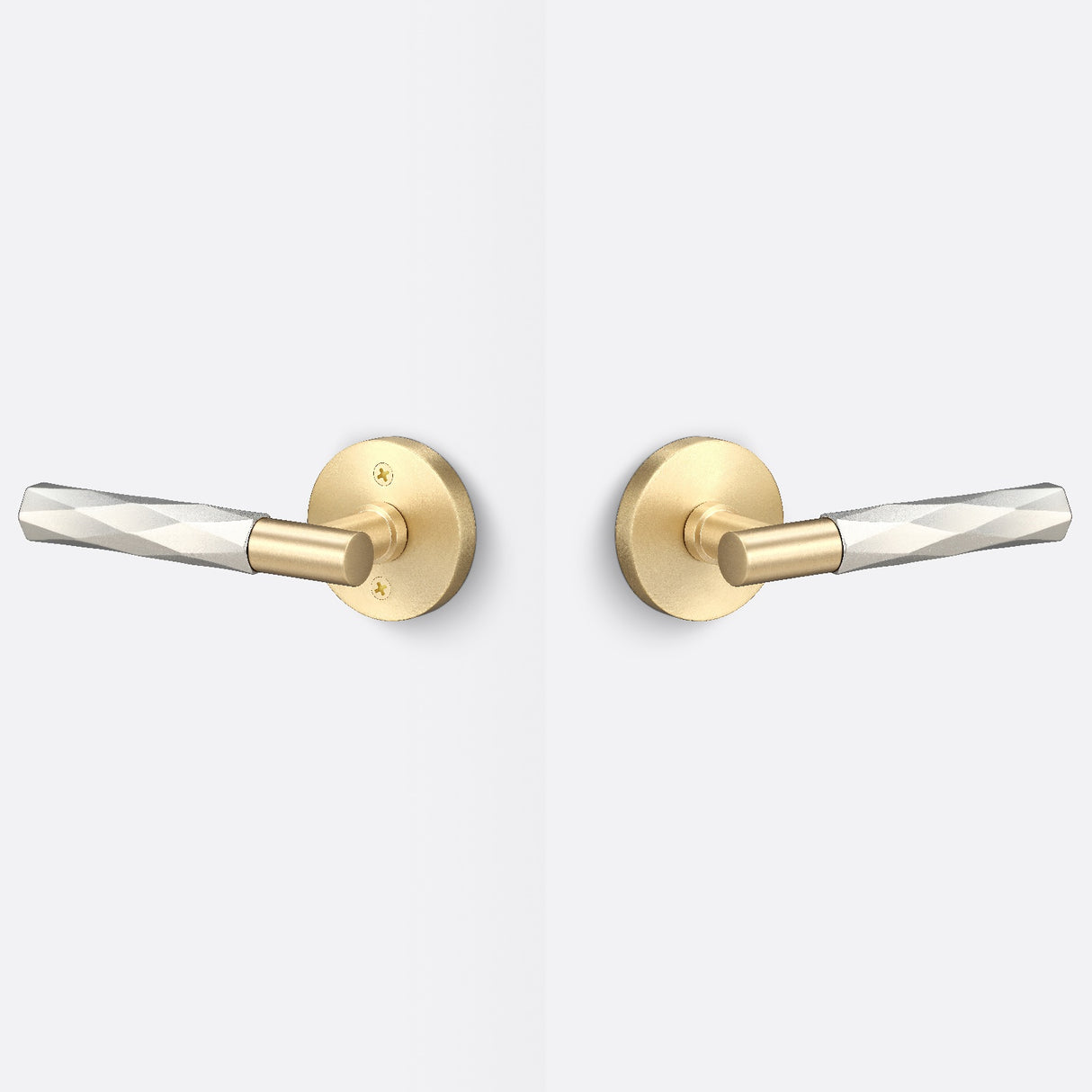 Sure-Loc AP101-RD SB GRIP-VT 15 satin brass / satin nickel passage door lever