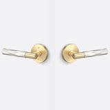 Sure-Loc AP101-RD SB GRIP-VT 15 satin brass / satin nickel passage door lever