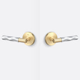 Sure-Loc AP101-RD SB GRIP-VT 26 satin brass / polished chrome passage door lever