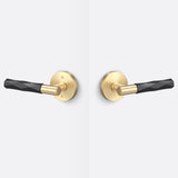 Sure-Loc AP101-RD SB GRIP-VT FBL satin brass / flat black passage door lever